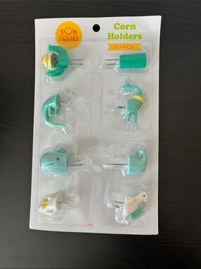 Kids or Adults Corn Holders - Teal Animal Set (4 Pack)